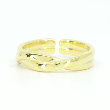 Adjustable Sterling Silver Twist Ring – Open Crossover Band for Women by Satinski