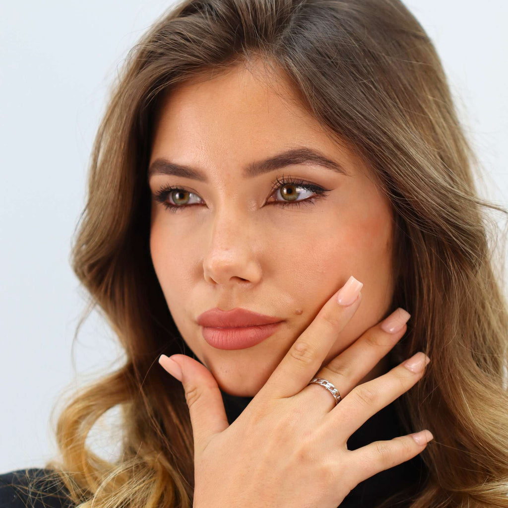 Cuban Chain Open Adjustable Ring by Satinski