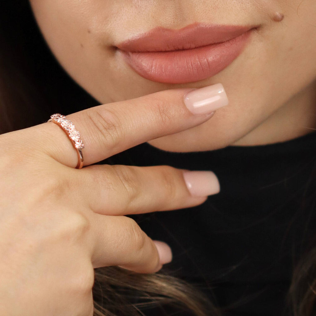 Gold Stacking Blossom Ring