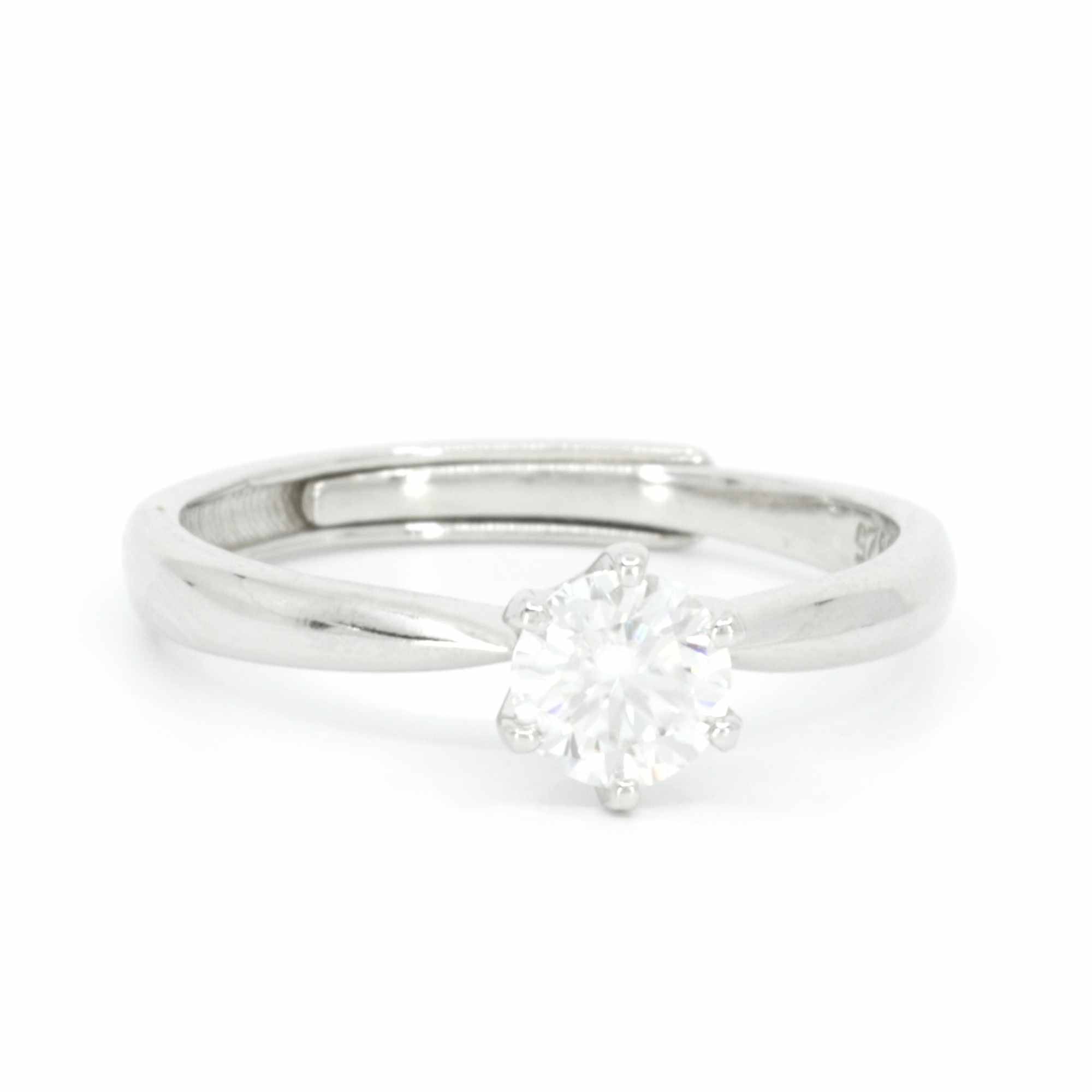 Satinski carat moissanite solitaire dainty resizable engagement ring