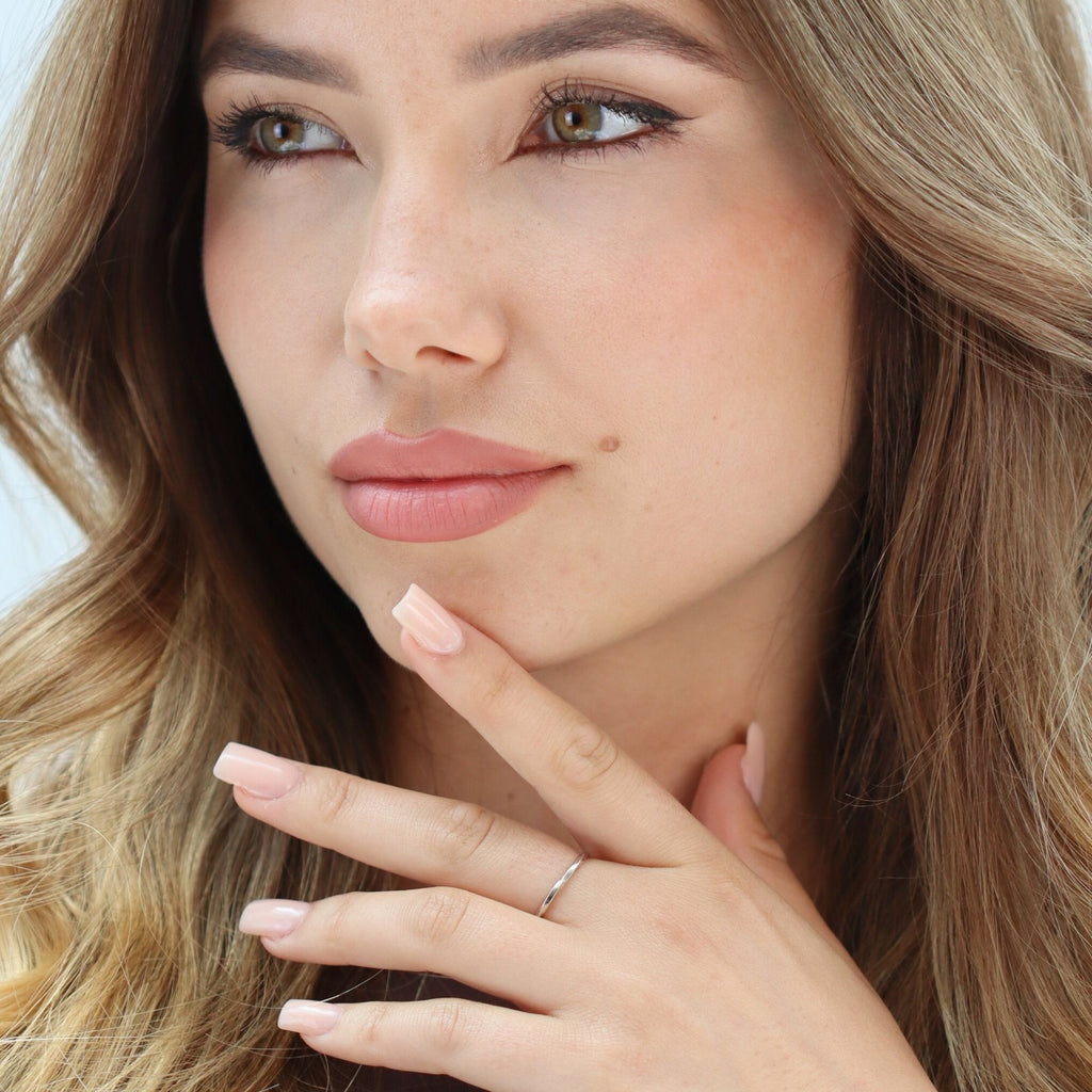 Tiny Thin Open Adjustable Dainty Ring - Resizable Gold and Silver Band by Satinski