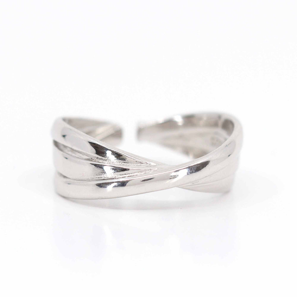 Triple Twist Open Resizable ring by Satinski