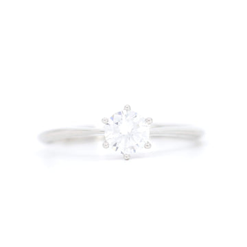 Dainty 0.5 Carat Moissanite Engagement Adjustable Ring for Women
