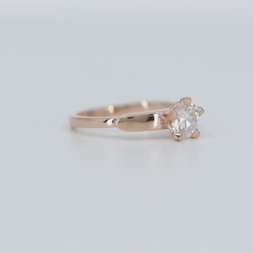Allring - Resizable Solitaire 18K Gold Vermeil Silver Ring by Satinski