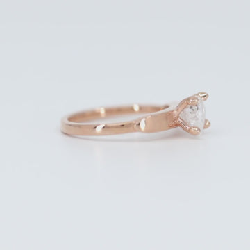 Allring - Resizable Heart Crystal Silver Engagement Ring by Satinski