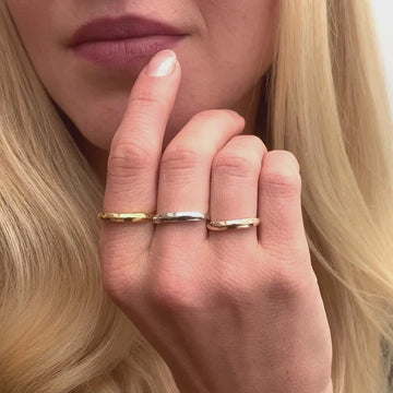 Allring Edge Resizable Stacking Ring for Women Adjustable Wedding Band