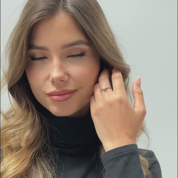 moissanite solitaire star adjustable ring for women by satinski model featuring two stone sizes 0.5 and 1.0 carat