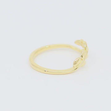 Resizable Olive Leaf Hugging Ring - Adjustable Stacking Ring by Satinski