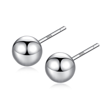 Satinski simple silver ball stud earrings