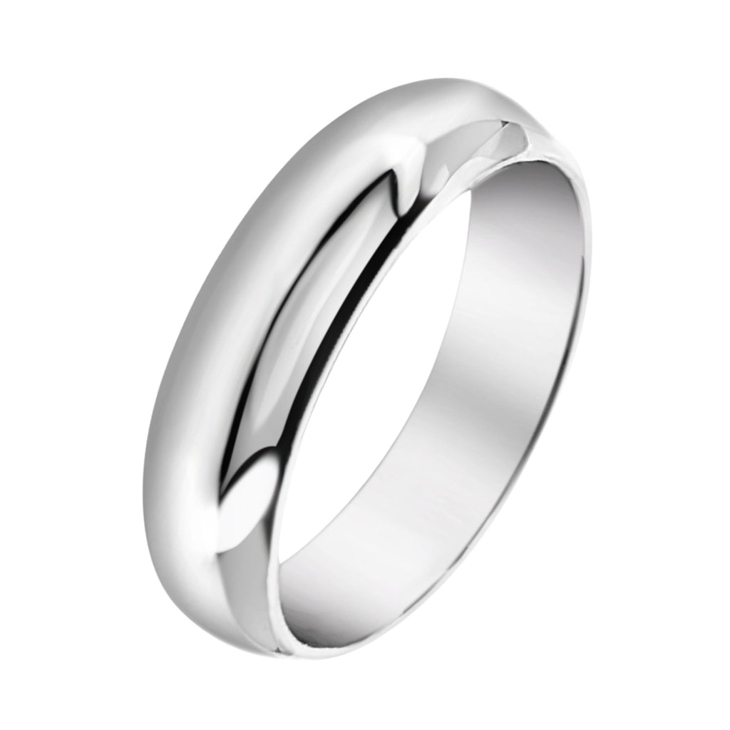 Satinski sterling silver simple plain band solid ring