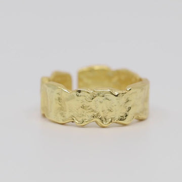 Hammered Vintage Solid Resizable Ring by Satinski