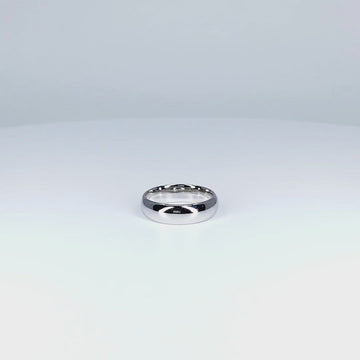 Satinski sterling silver simple plain band solid ring