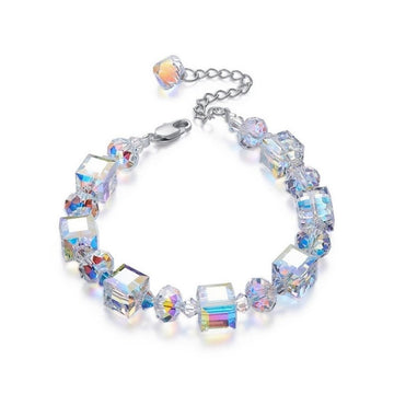 Satinski Northern lights bead bracelet with Swarovski crystals