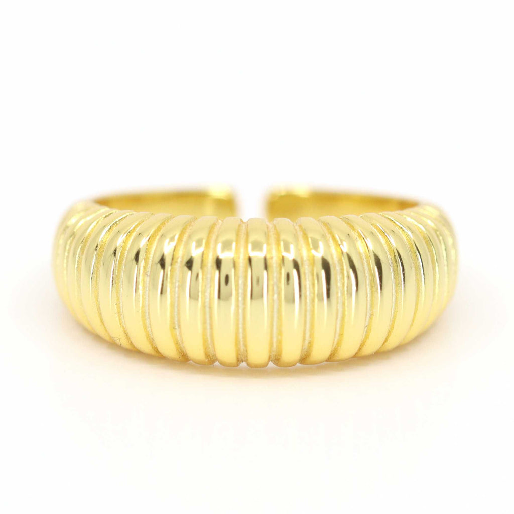 Croissant Dome Resizable ring by Satinski