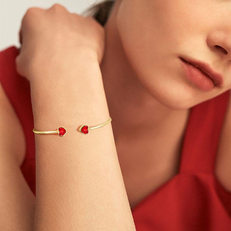 Satinski silver bangle with Swarovski crystals