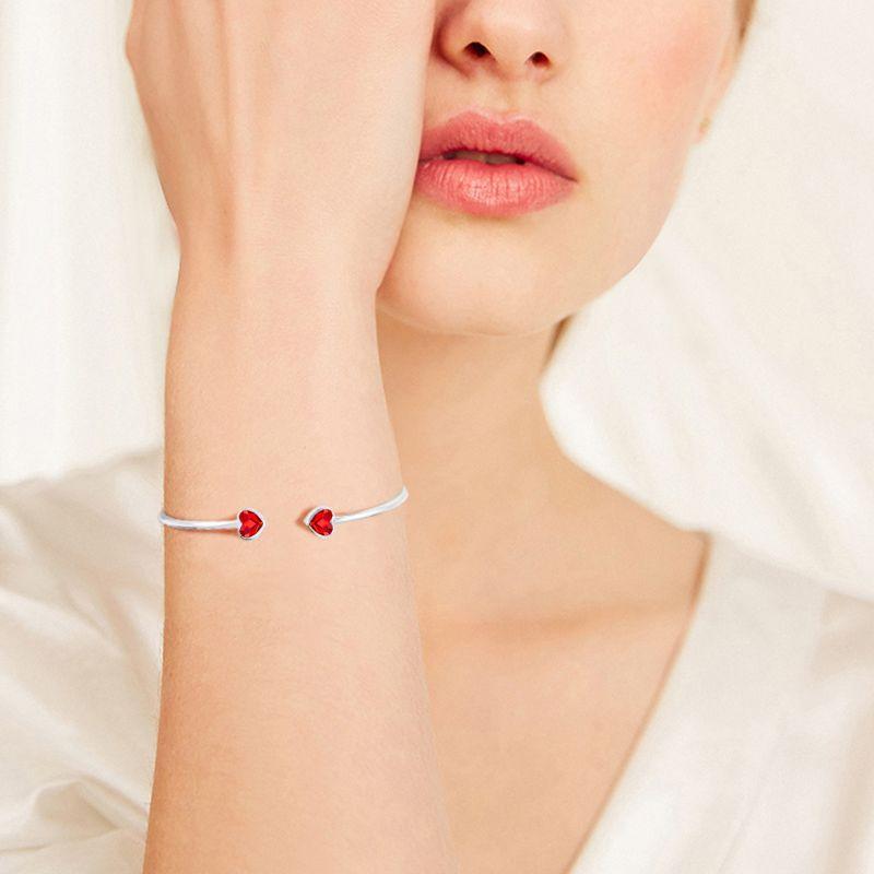 Satinski silver bangle with Swarovski crystals