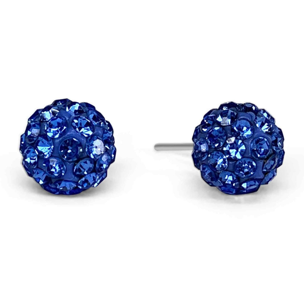 Satinski silver zircon ball earrings