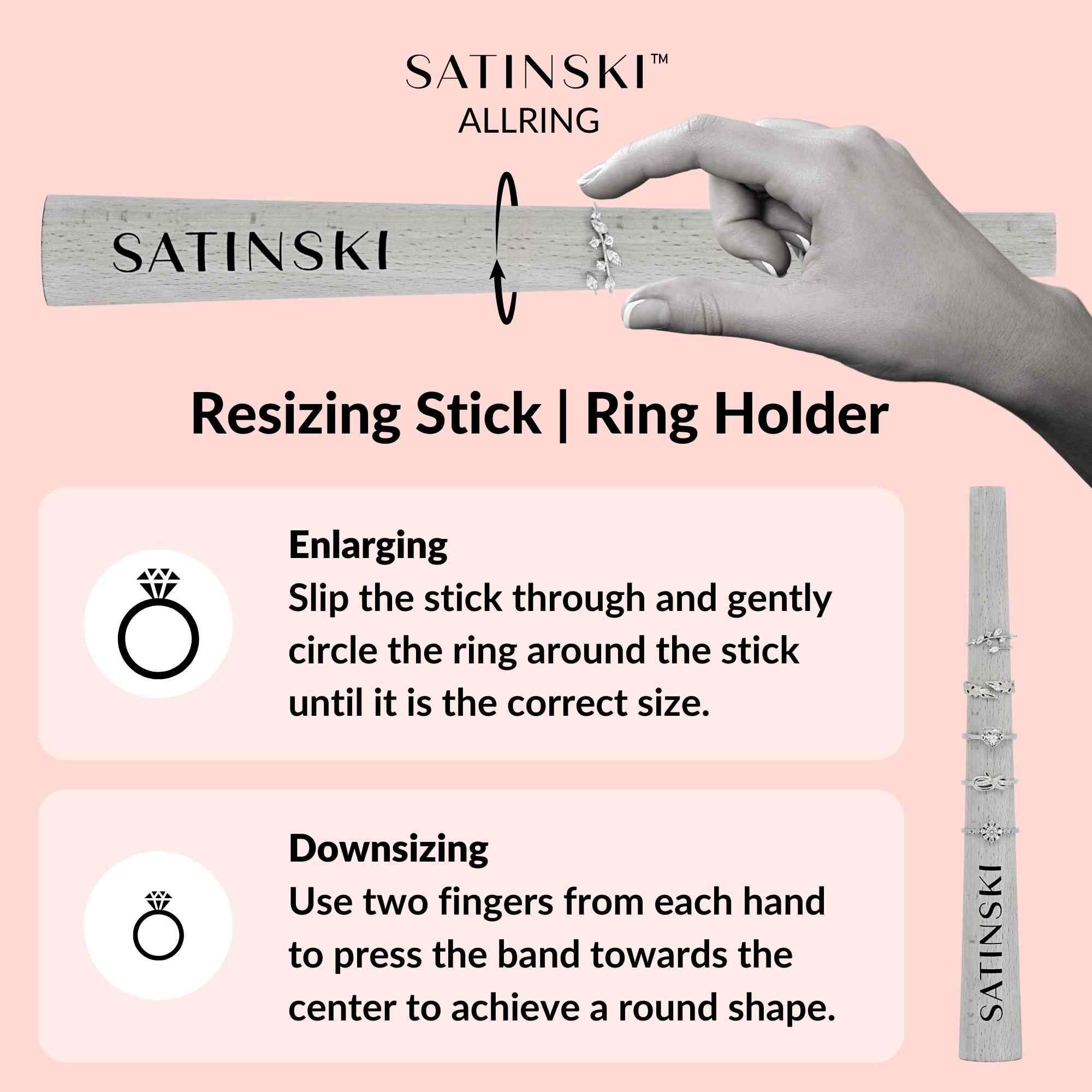 Satinski silver solitaire crystal pave resizable engagement ring