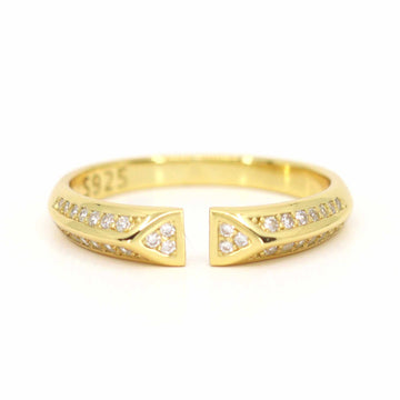 Satinski triangle antique open resizable stacking ring