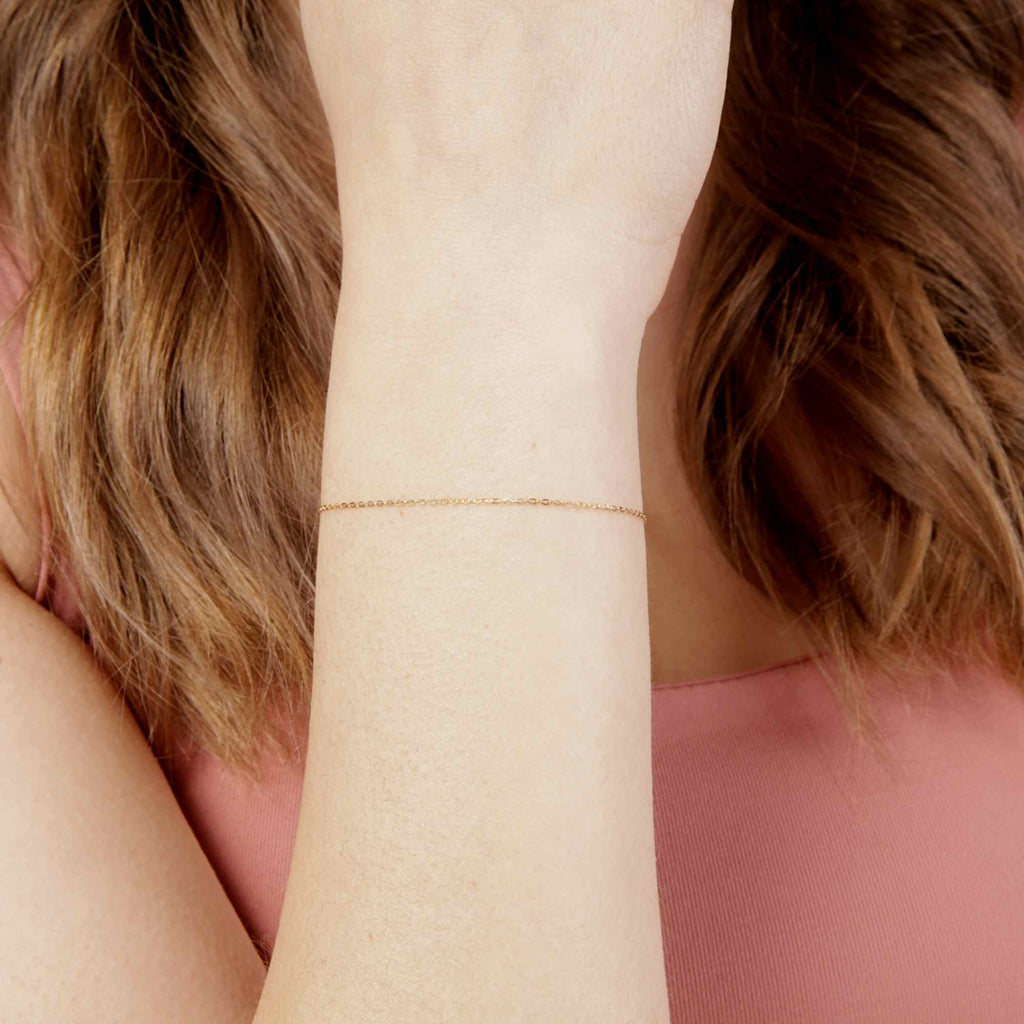 Satinski 14K gold cable link chain bracelet