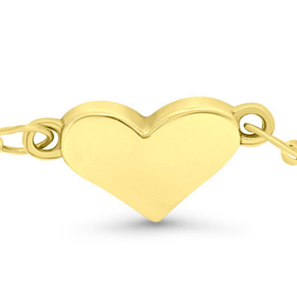 Satinski 14K gold heart cable chain bracelet
