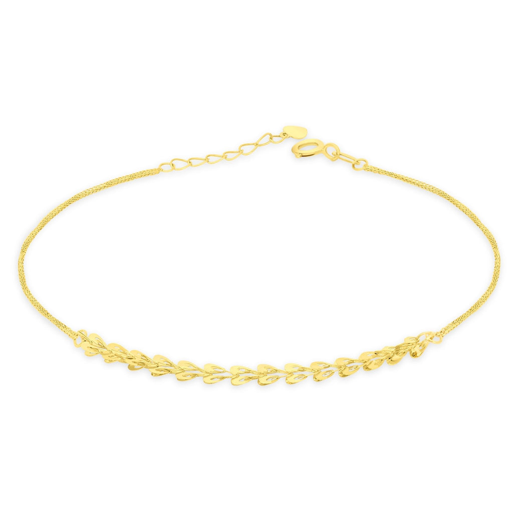 Satinski flower organic 18K gold chain bracelet