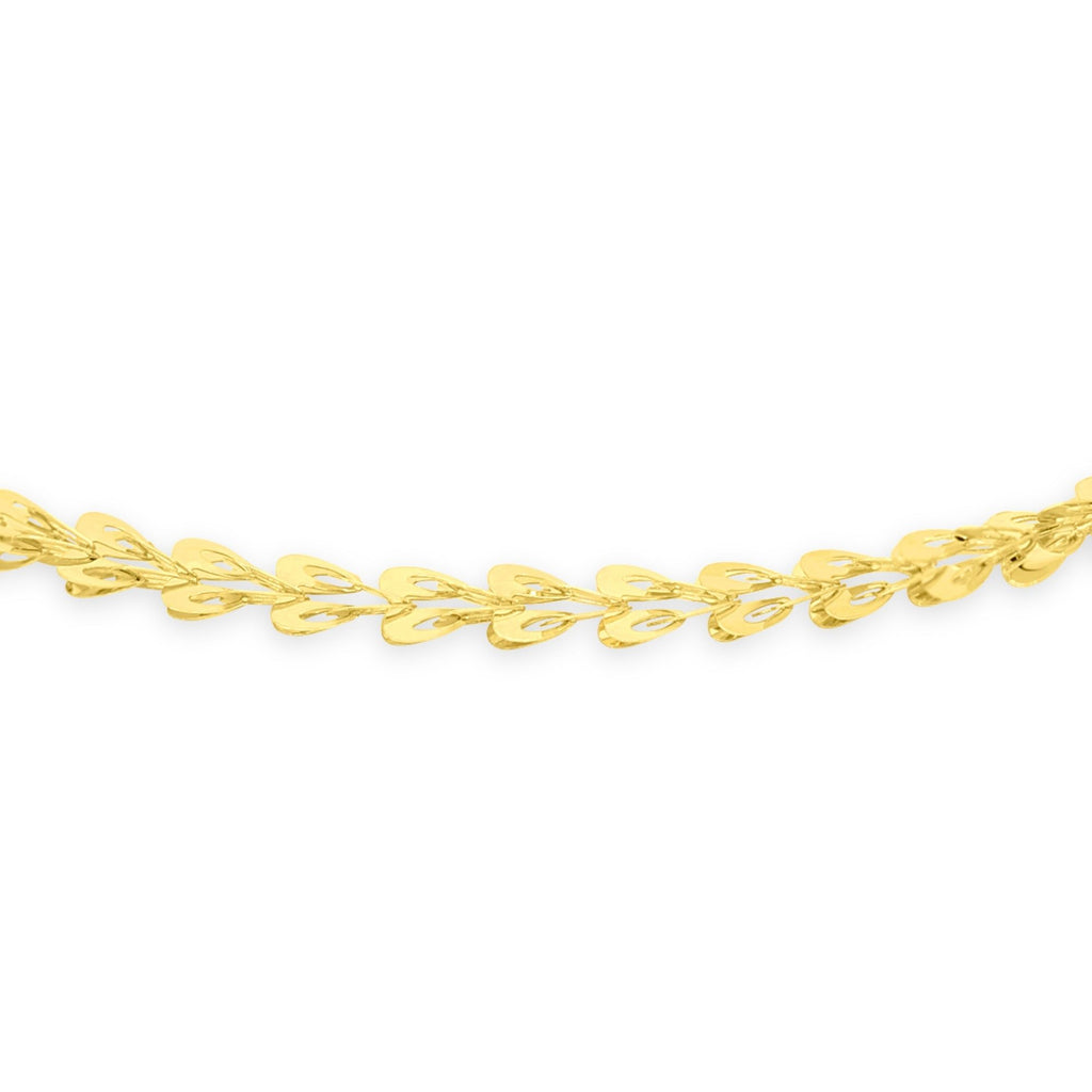 Satinski flower organic 18K gold chain bracelet