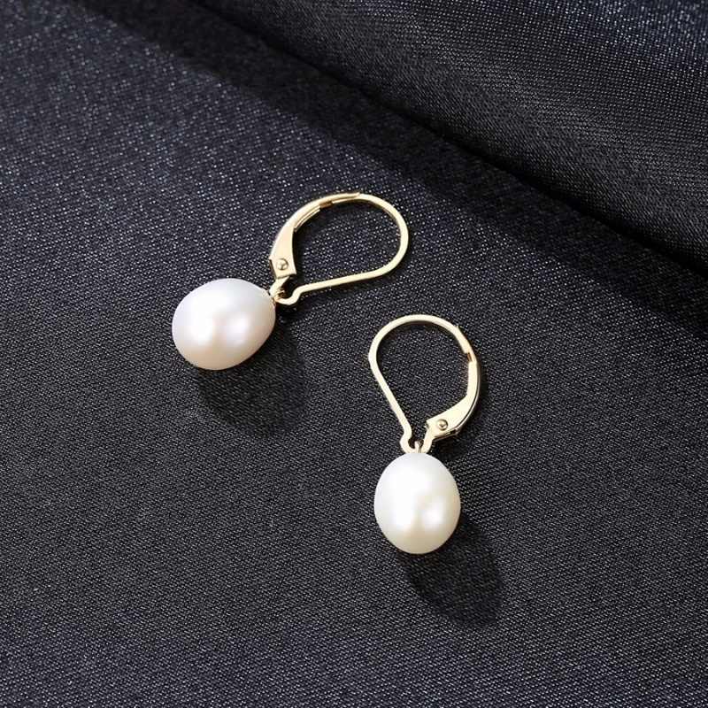 Satinski 18K gold pearl hook drop earrings