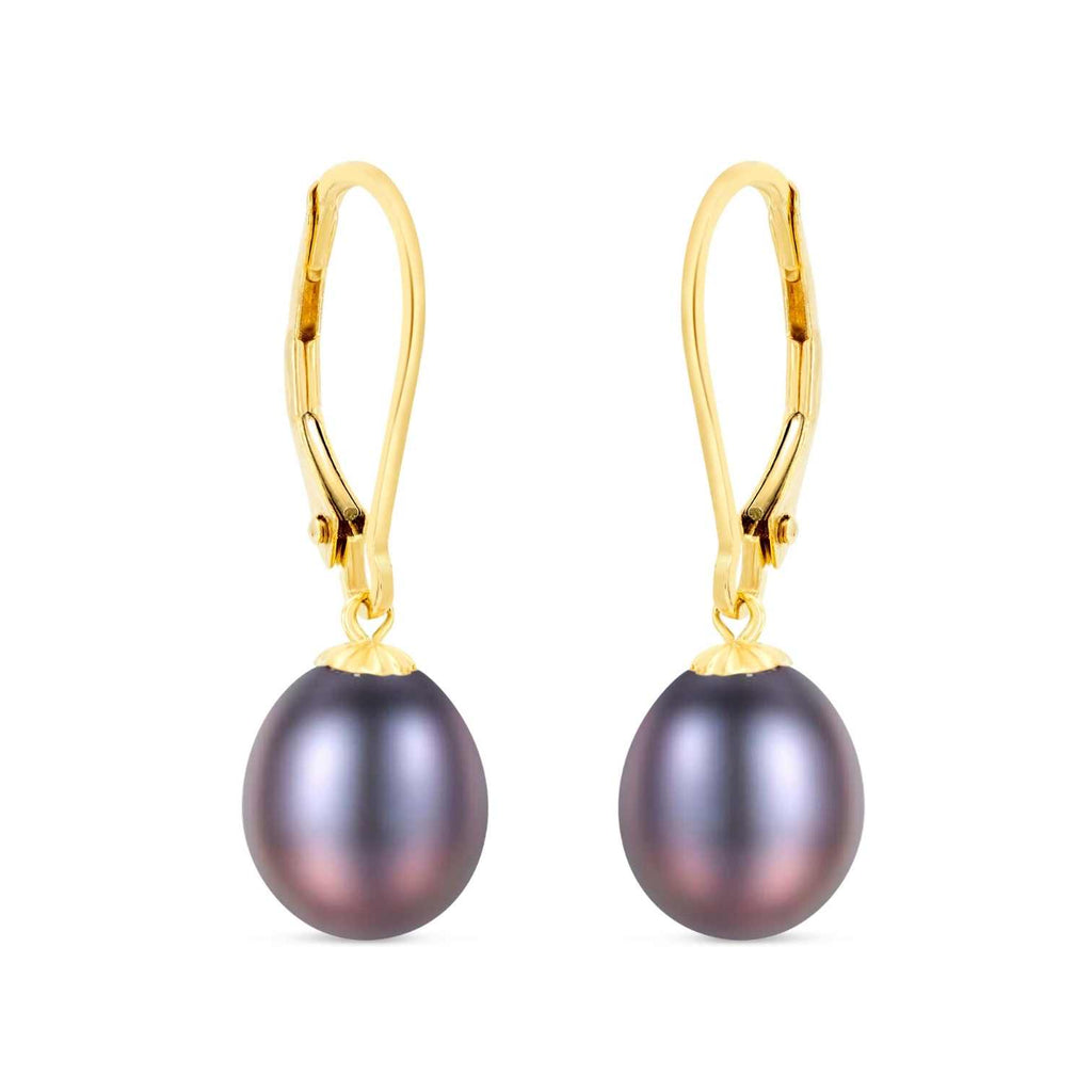 Satinski 18K gold pearl hook drop earrings