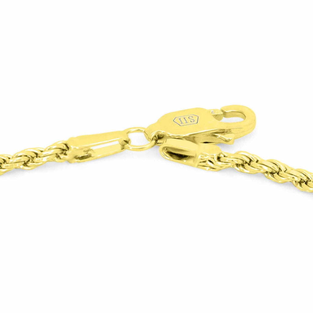 Satinski italian silver gold-plated rope chain bracelet