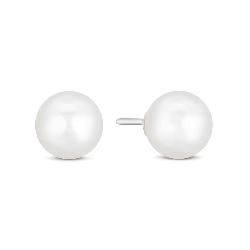 Satinski fresh water pearl silver stud earrings 