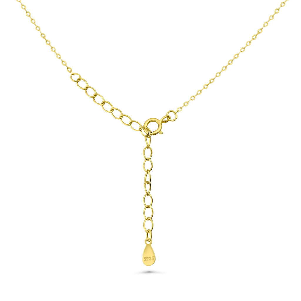 Satinski gold-plated silver charm loop single ring pendant necklace