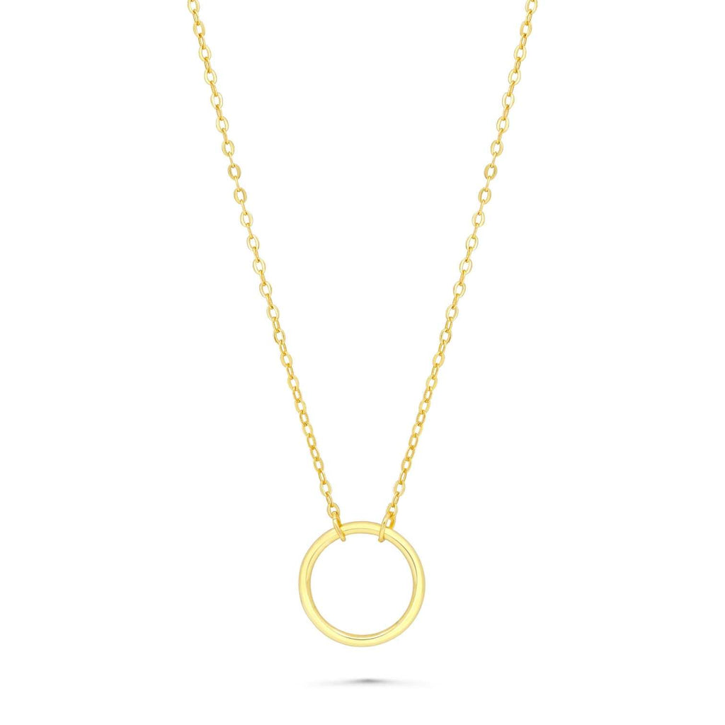 Satinski gold-plated silver charm loop single ring pendant necklace