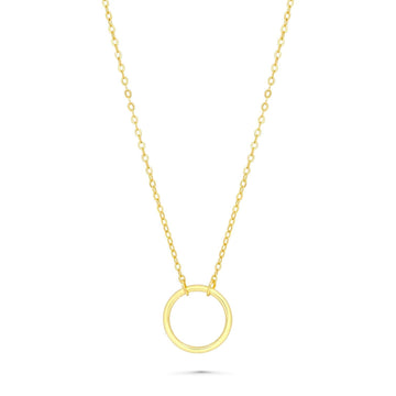 Satinski gold-plated silver charm loop single ring pendant necklace