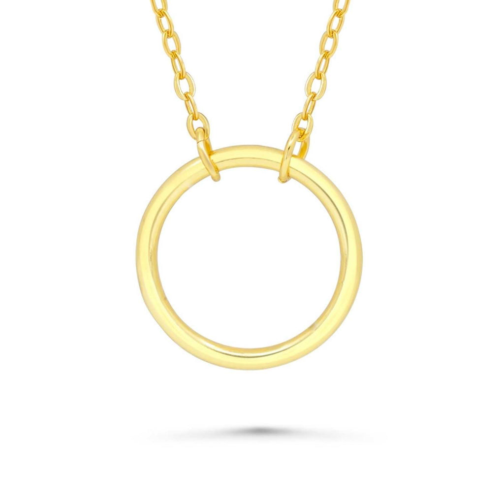 Satinski gold-plated silver charm loop single ring pendant necklace