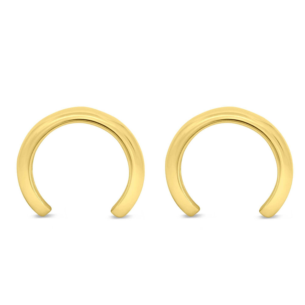 Satinski gold-plated silver huggie earrings
