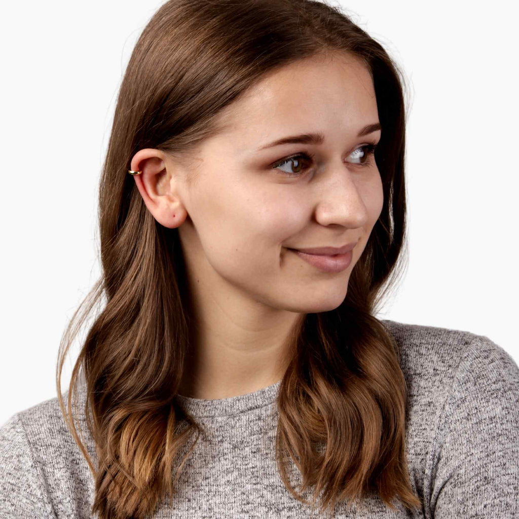 Satinski gold-plated silver huggie earrings