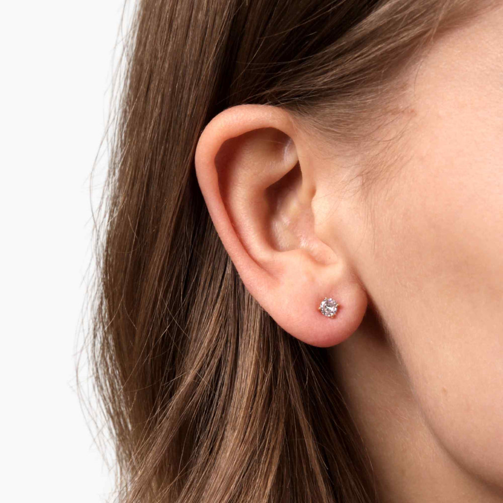 Satinski 14K gold crystal stud earrings