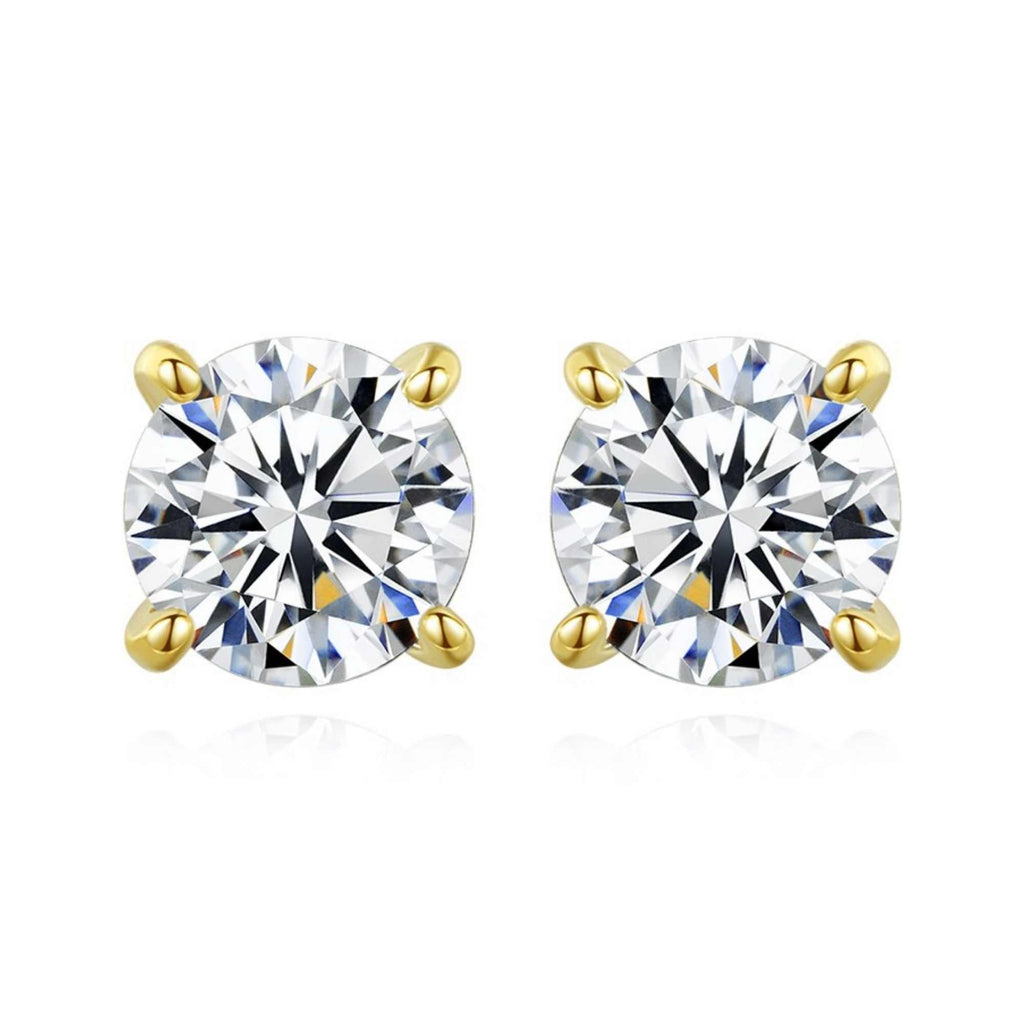 Satinski 14K gold crystal stud earrings