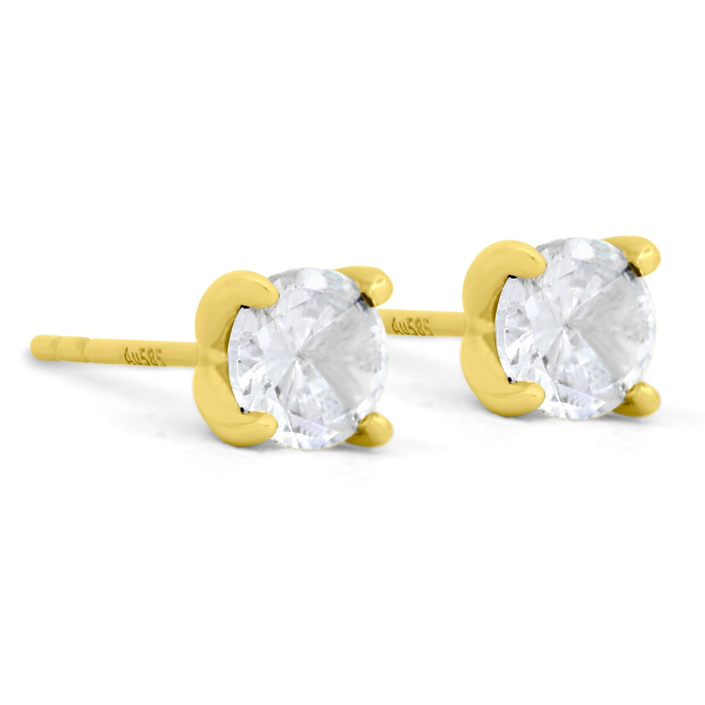Satinski 14K gold crystal stud earrings