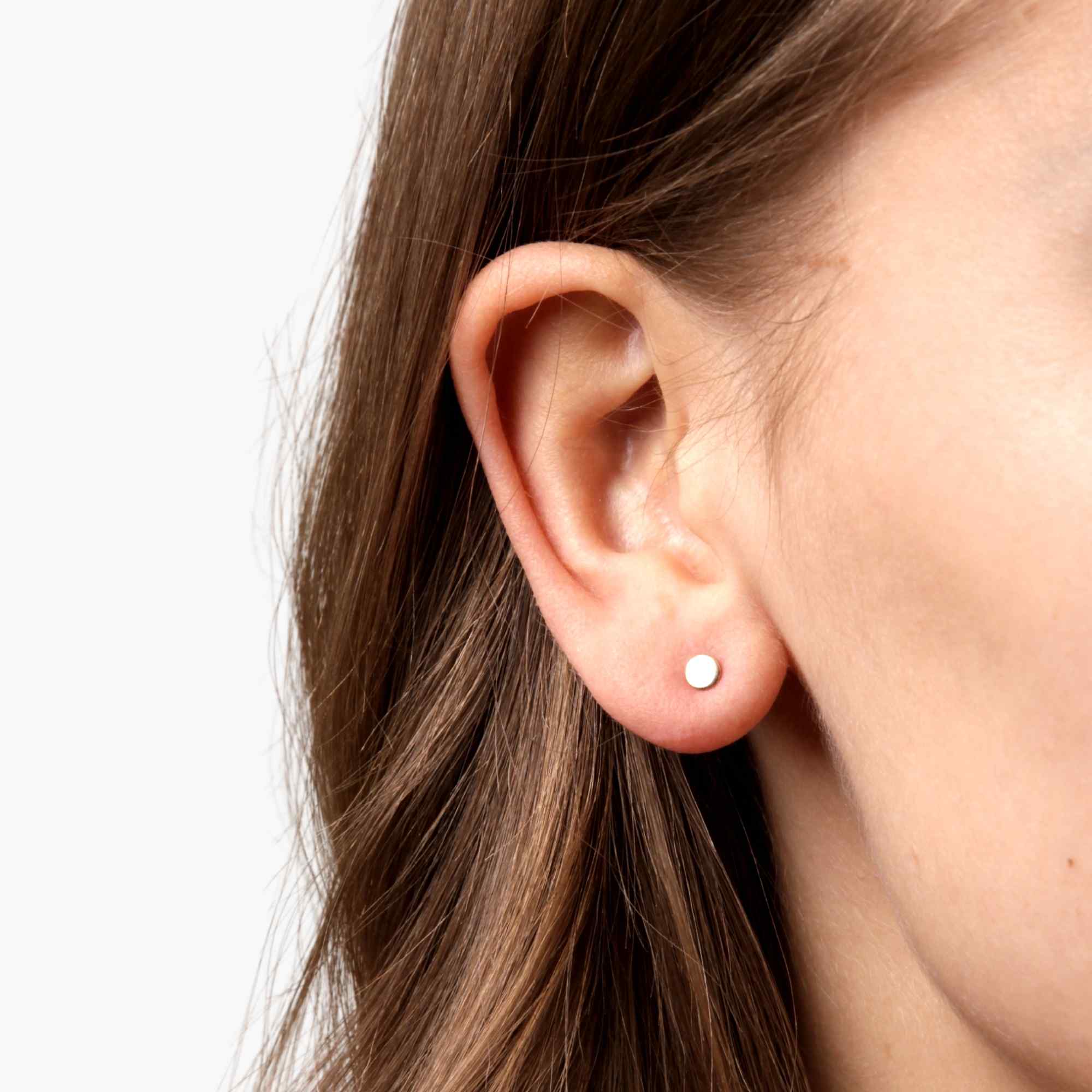 Plain stud earrings sales