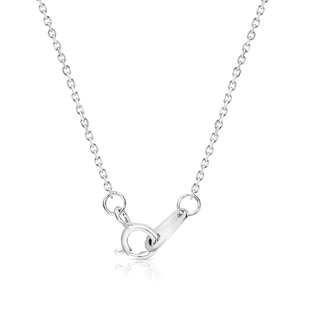 Satinski silver necklace with crystal pendant
