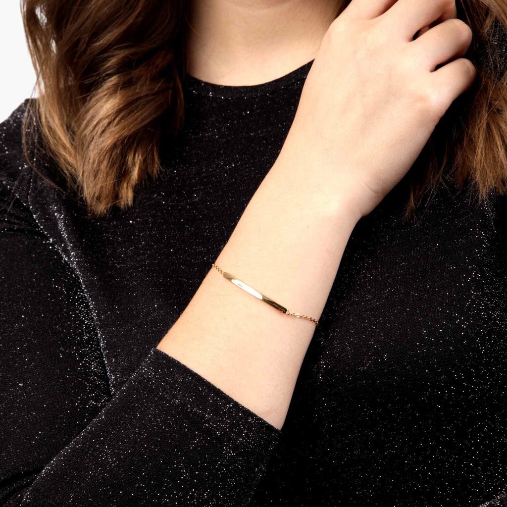 Satinski silver bar dainty bracelet