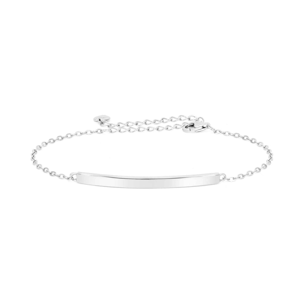 Satinski silver bar dainty bracelet