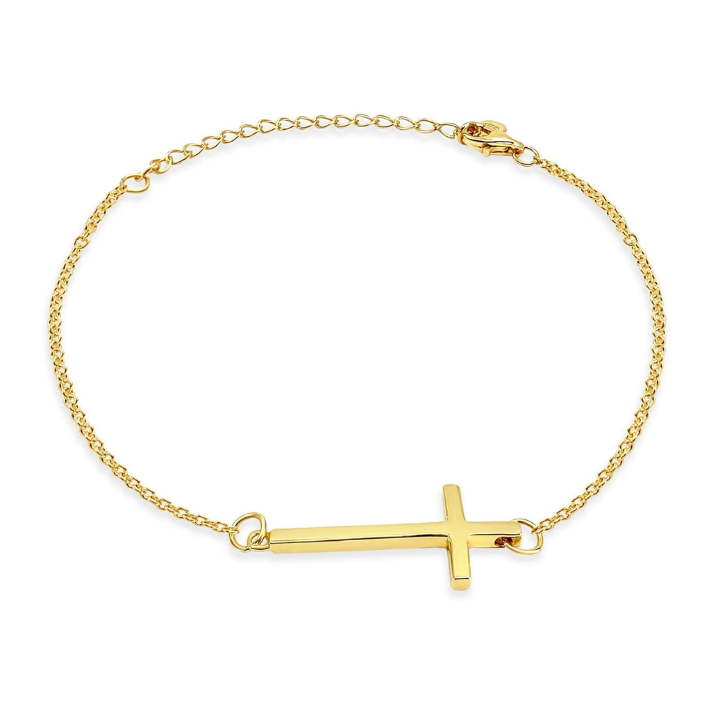 Satinski silver cross bracelet with cross