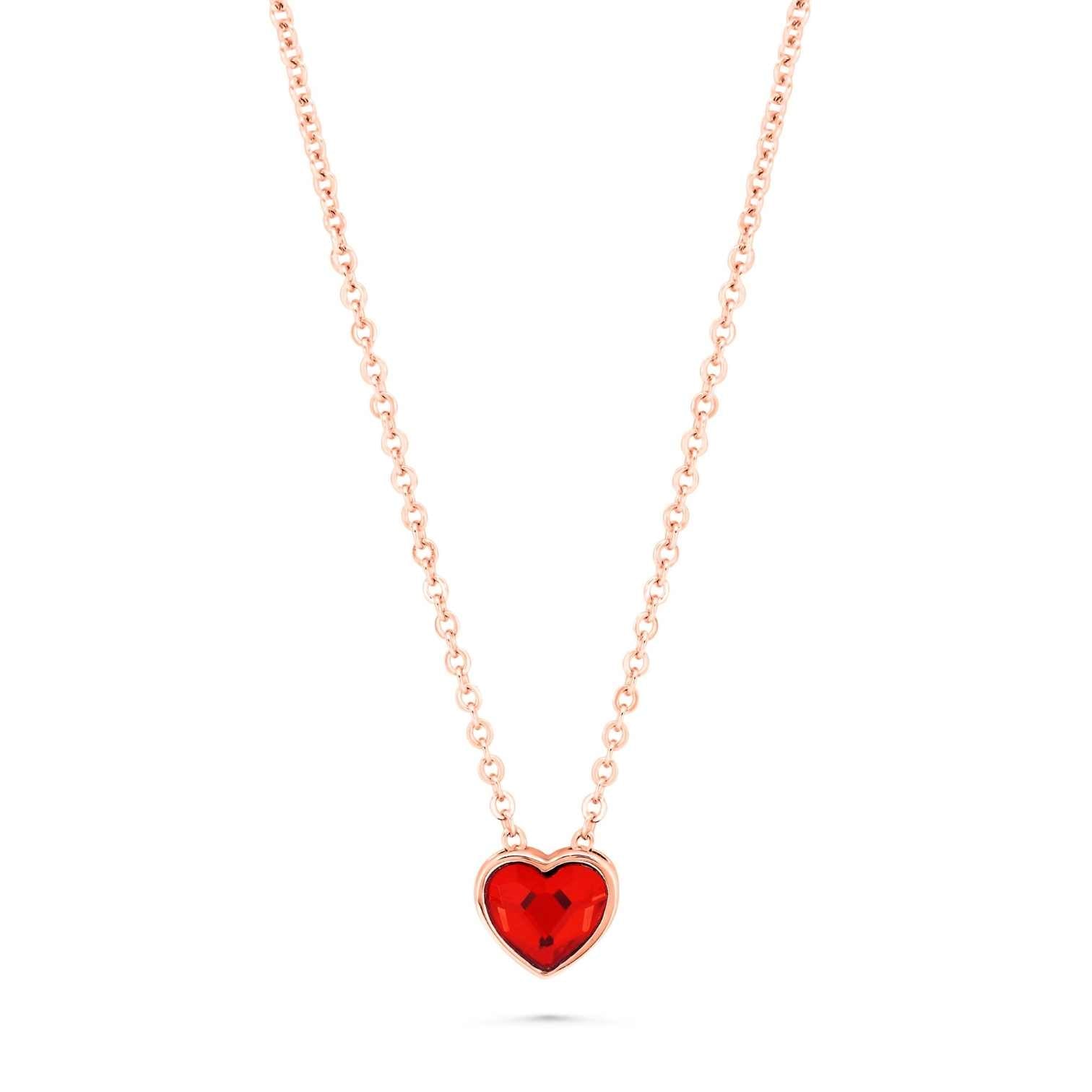 Swarovski heart necklace red discount