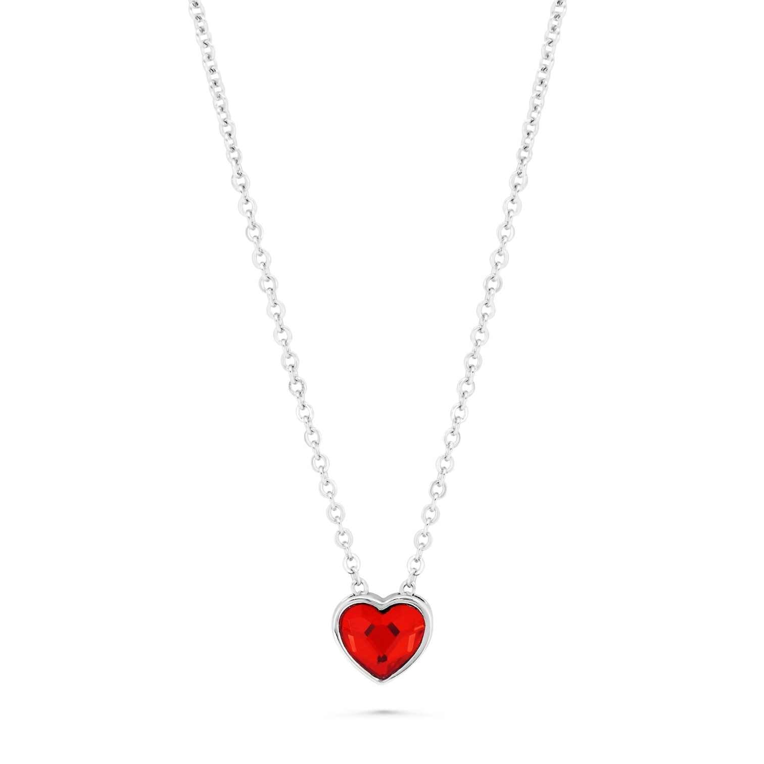 Crystal Heart Necklace Silver Chain Gold Chain Heart Gold 