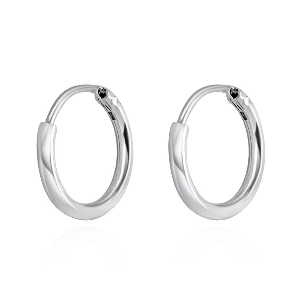 Satinski silver classic hoop earrings