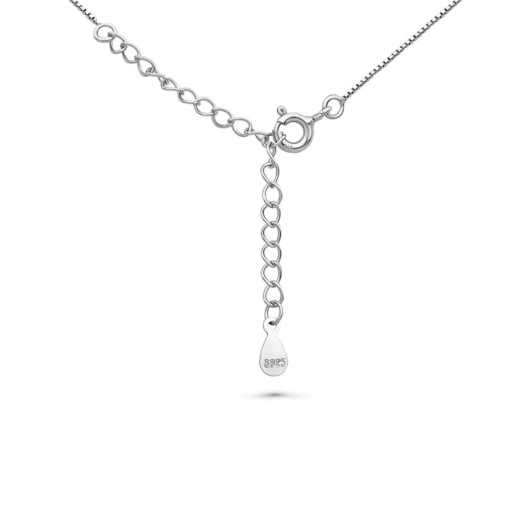 Satinski silver round 1 Carat moissanite flower pendant necklace