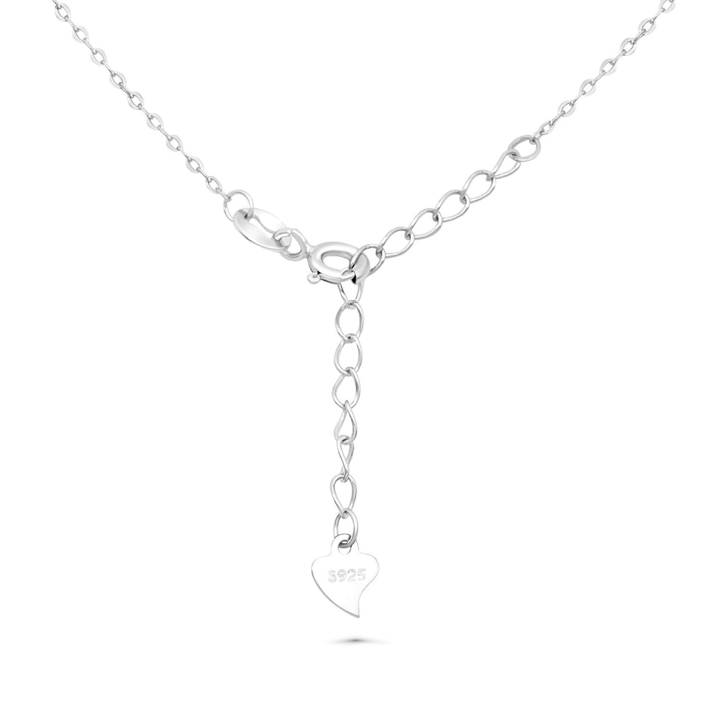 Satinski silver pink crystal pendant necklace